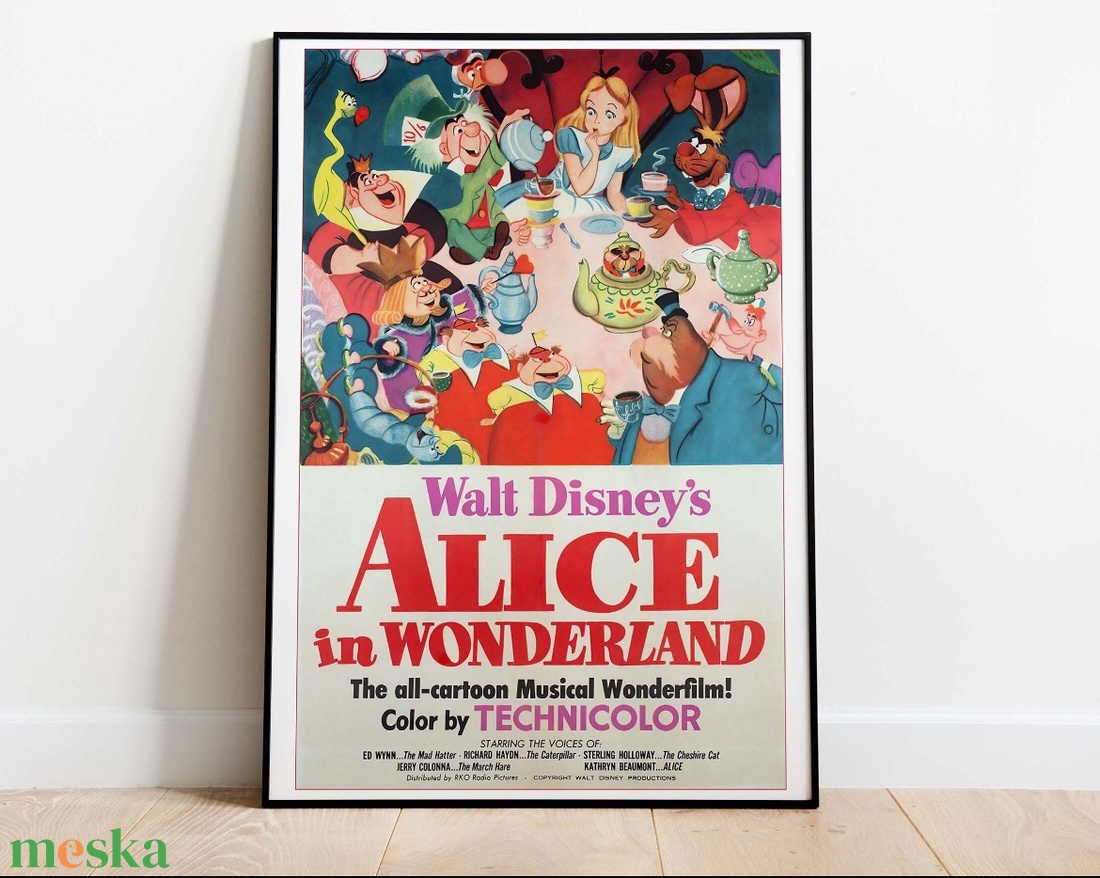 Alíz Csodaországban falikép � varázslatos, mesei dekor, 42�30 cm - otthon & életmód - dekoráció - kép & falikép - poszter - Meska.hu