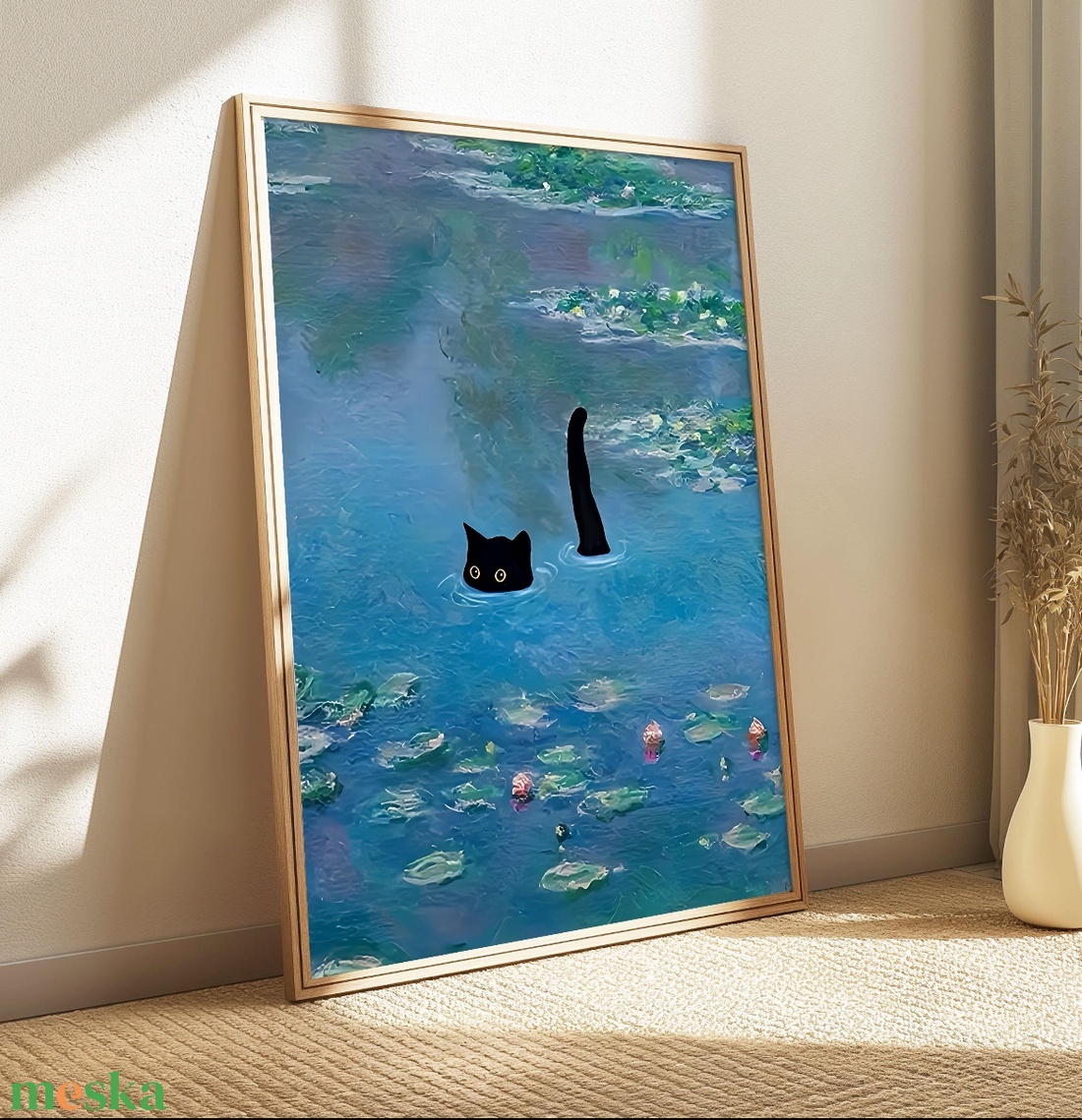 3 db-os macskás falikép szett � modern, összeillő dekoráció, 42�30 cm/db - otthon & életmód - dekoráció - kép & falikép - poszter - Meska.hu