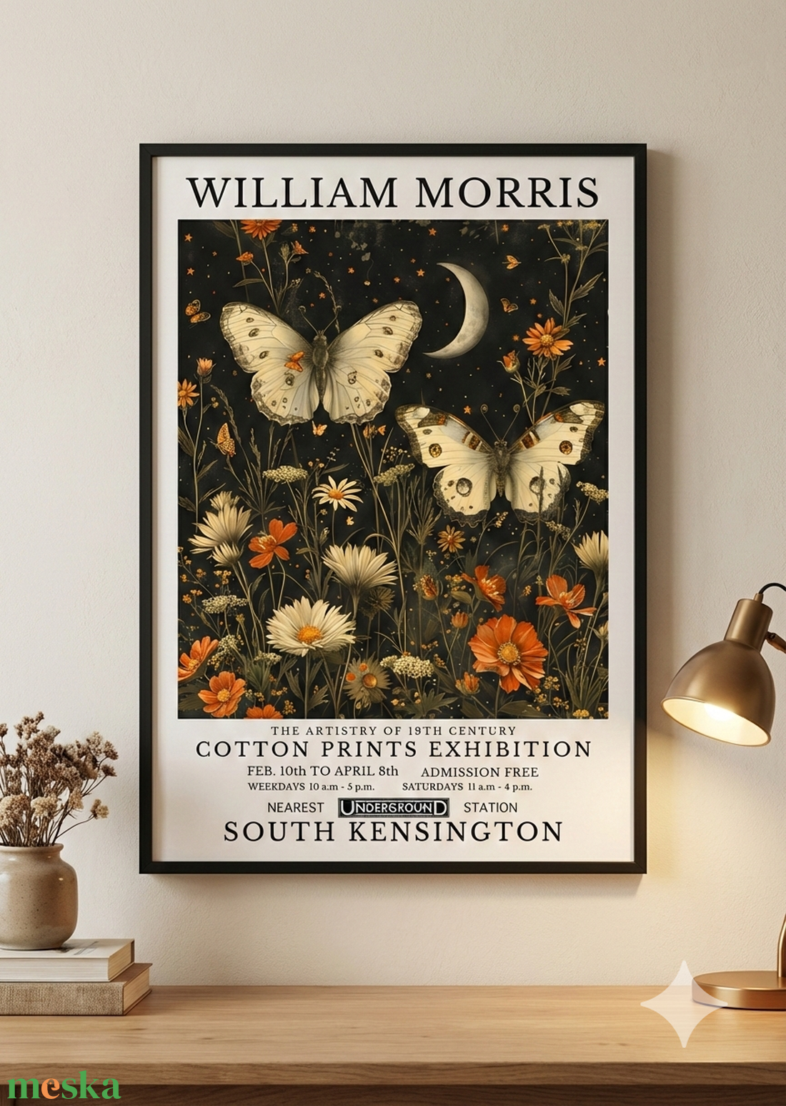 William Morris pillangó falikép � elegáns, látványos design, 42�30 cm - otthon & életmód - dekoráció - kép & falikép - poszter - Meska.hu