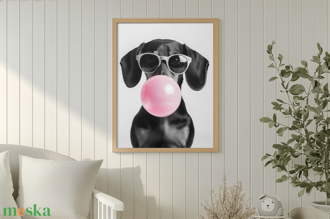 Tacskós falikép � aranyos kutyás poszter A3  - otthon & életmód - dekoráció - kép & falikép - poszter - Meska.hu