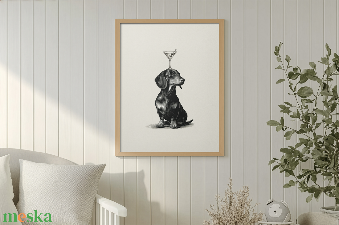 Tacskós falikép � aranyos kutyás poszter A3  - otthon & életmód - dekoráció - kép & falikép - poszter - Meska.hu