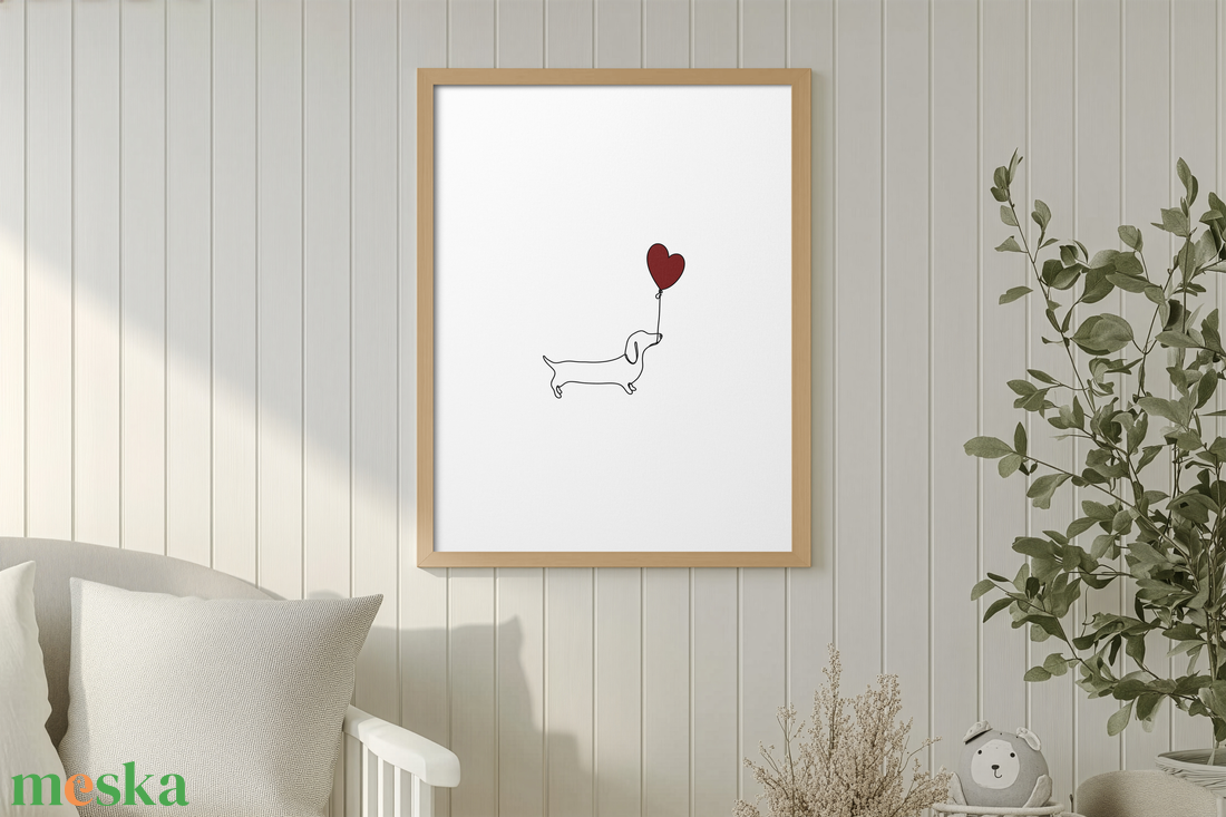Tacskós falikép � aranyos kutyás poszter A3  - otthon & életmód - dekoráció - kép & falikép - poszter - Meska.hu