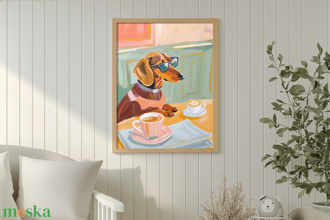 Tacskós falikép � aranyos kutyás poszter A3  - otthon & életmód - dekoráció - kép & falikép - poszter - Meska.hu