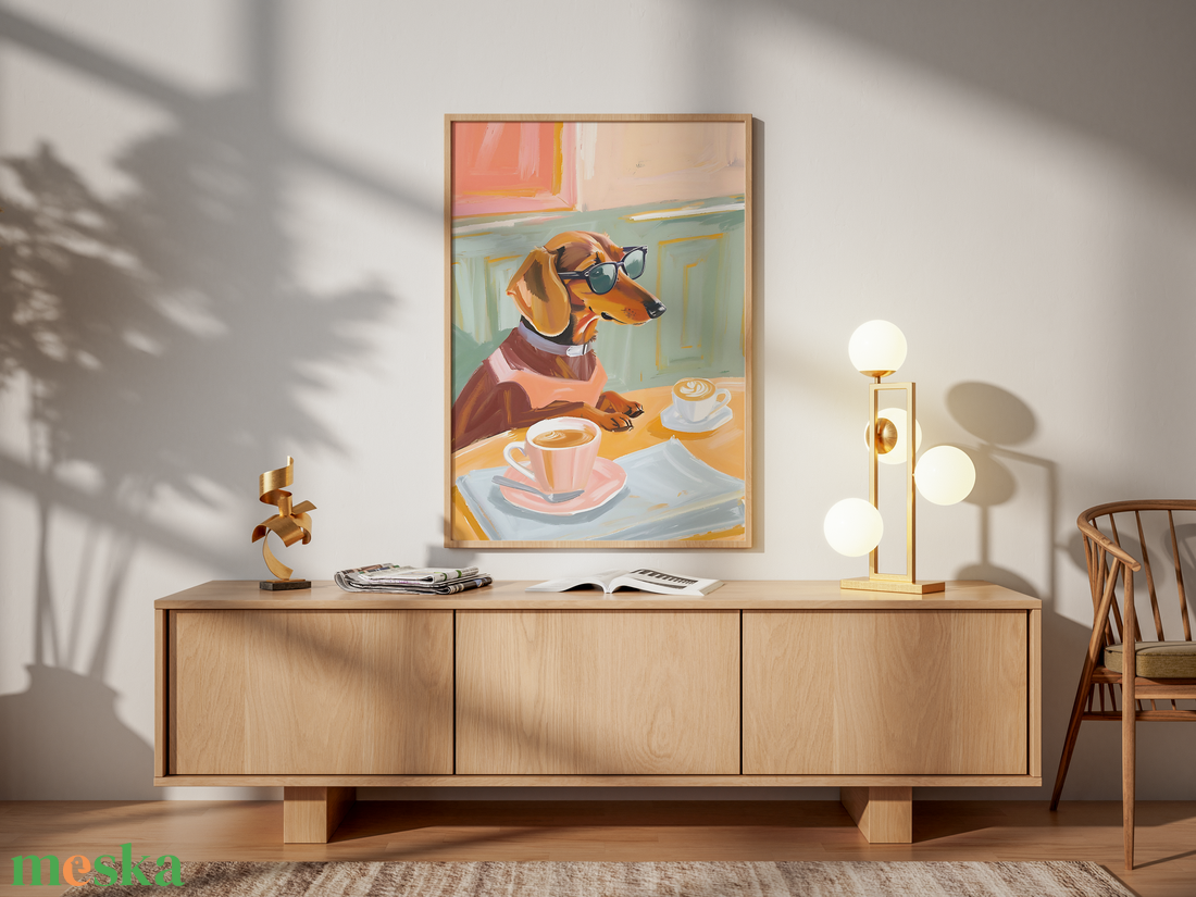 Tacskós falikép � aranyos kutyás poszter A3  - otthon & életmód - dekoráció - kép & falikép - poszter - Meska.hu