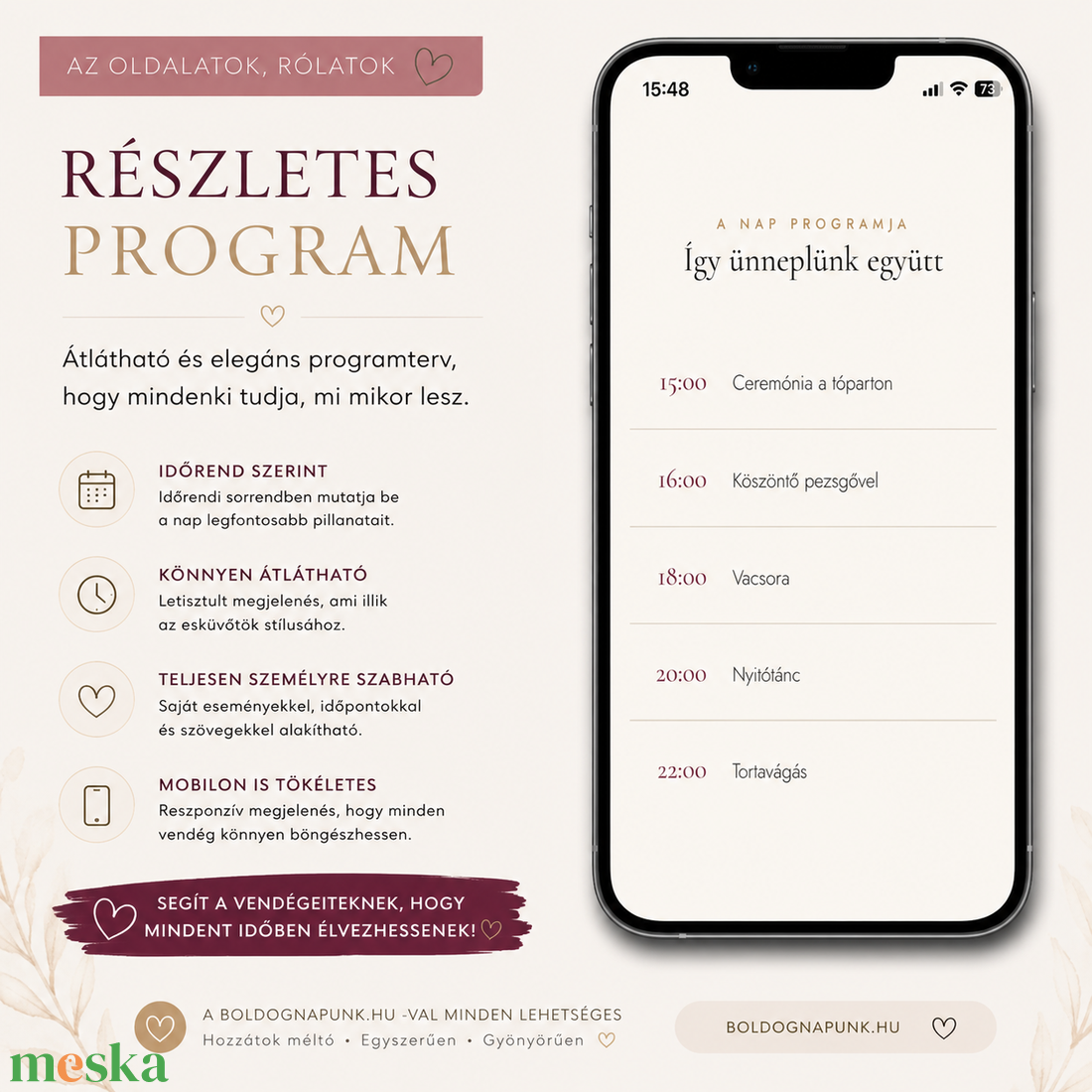 Egyedi esküvői weboldal � prémium, a ti nagy napotokra - esküvő - meghívó & kártya - digitális meghívók - Meska.hu