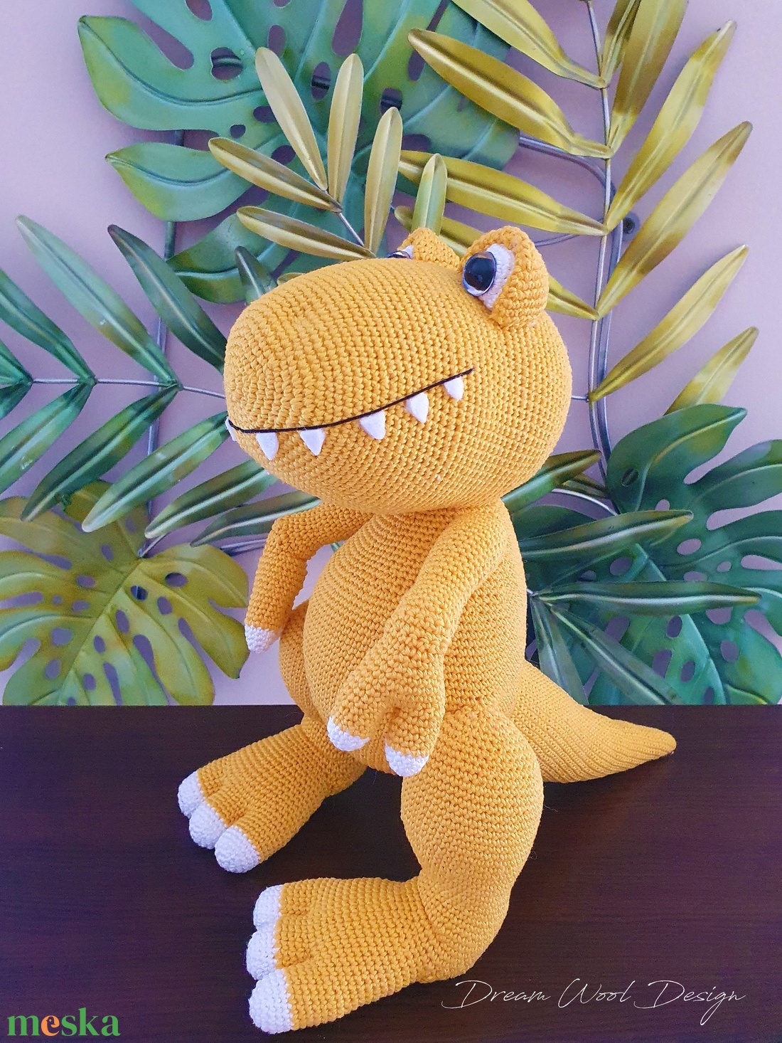 Horgolt dínó, T-rex, dinoszaurusz - játék & sport - plüssállat & játékfigura - plüss dínók - Meska.hu