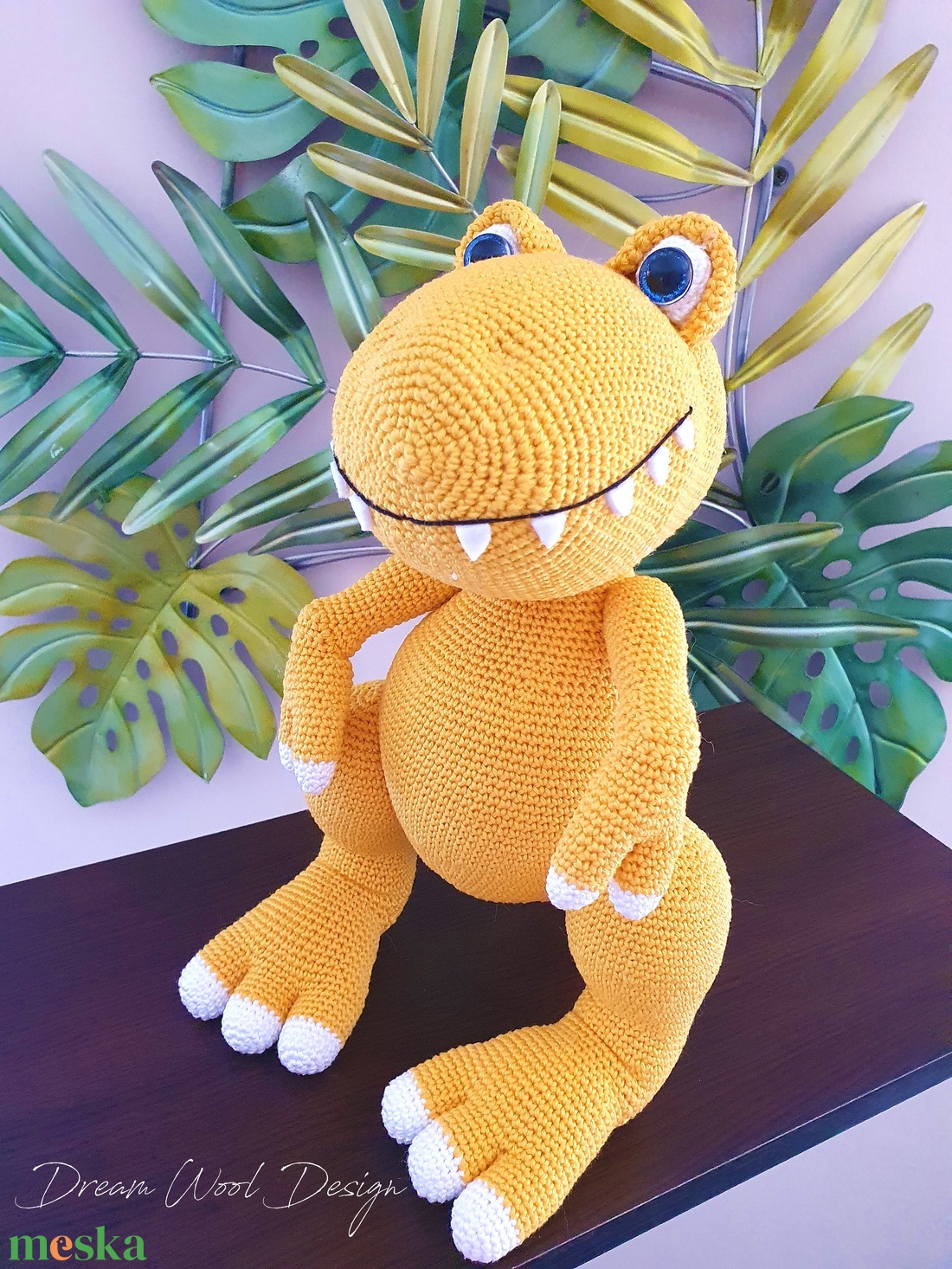 Horgolt dínó, T-rex, dinoszaurusz - játék & sport - plüssállat & játékfigura - plüss dínók - Meska.hu