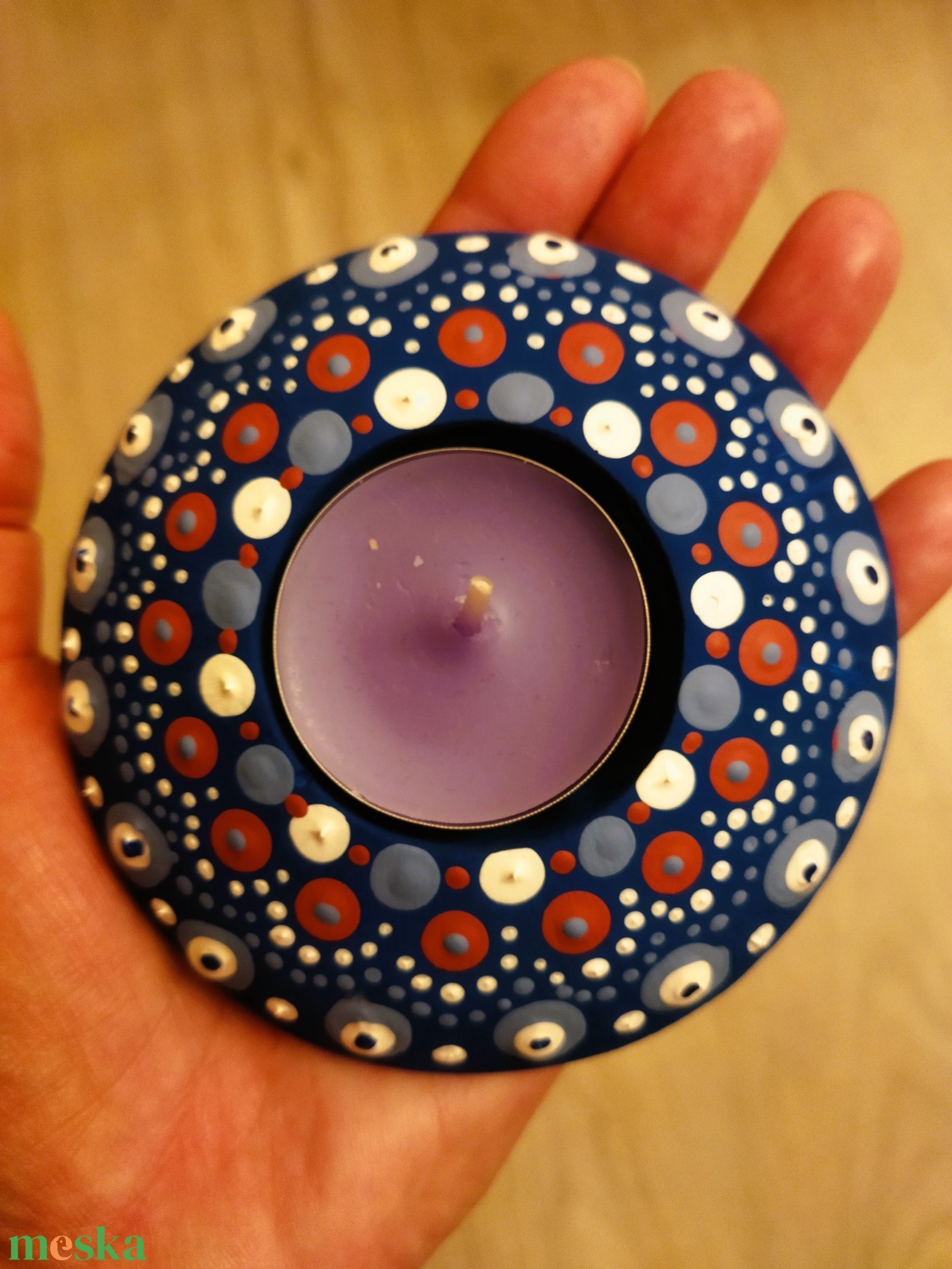 Festett mécsestartó - otthon & életmód - dekoráció - dísztárgy - Meska.hu