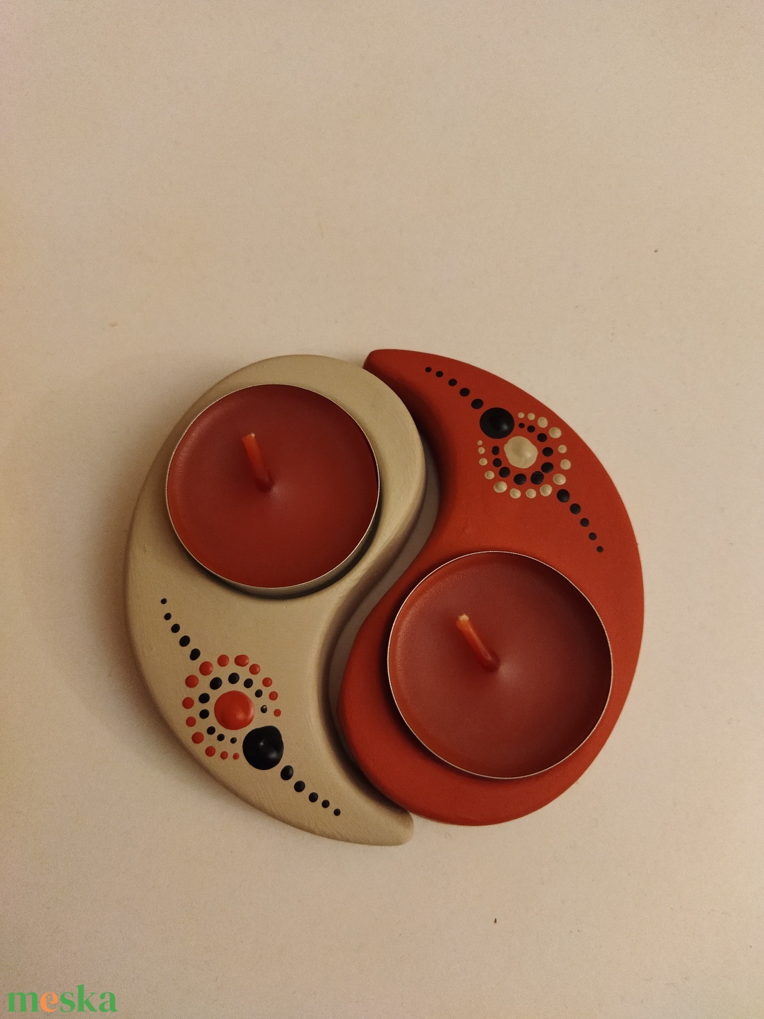 Jing Jang mécsestartó - otthon & életmód - dekoráció - dísztárgy - Meska.hu