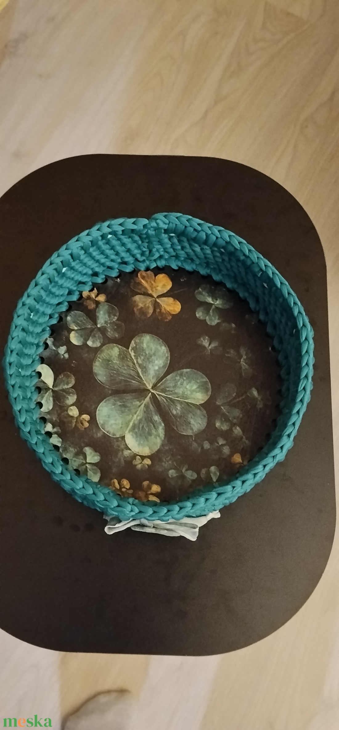 Horgolt kosárka - otthon & életmód - dekoráció - asztal és polc dekoráció - dekorációs tál, tartó - Meska.hu