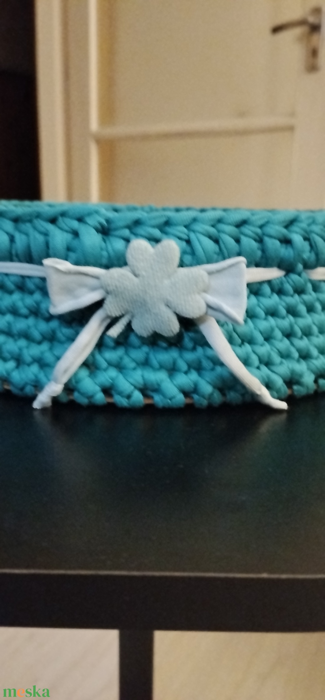 Horgolt kosárka - otthon & életmód - dekoráció - asztal és polc dekoráció - dekorációs tál, tartó - Meska.hu