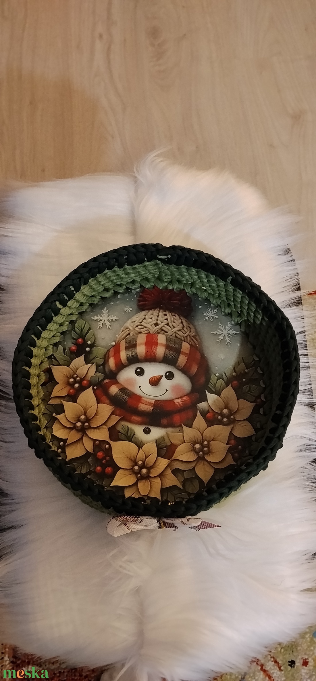 Horgolt kosárka - otthon & életmód - dekoráció - asztal és polc dekoráció - dekorációs tál, tartó - Meska.hu