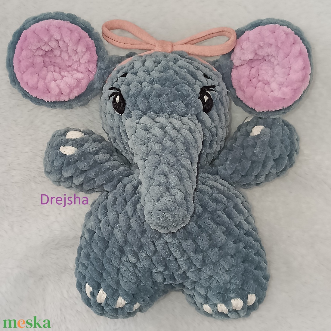Cuki plüss kis elefánt - játék & sport - plüssállat & játékfigura - elefánt - Meska.hu