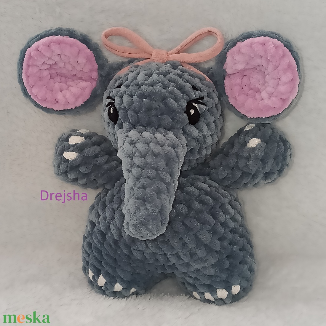 Plüss kis elefánt - játék & sport - plüssállat & játékfigura - elefánt - Meska.hu