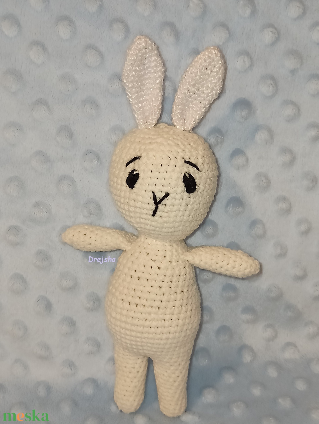 Fehér kisnyuszi - játék & sport - plüssállat & játékfigura - nyuszi - Meska.hu