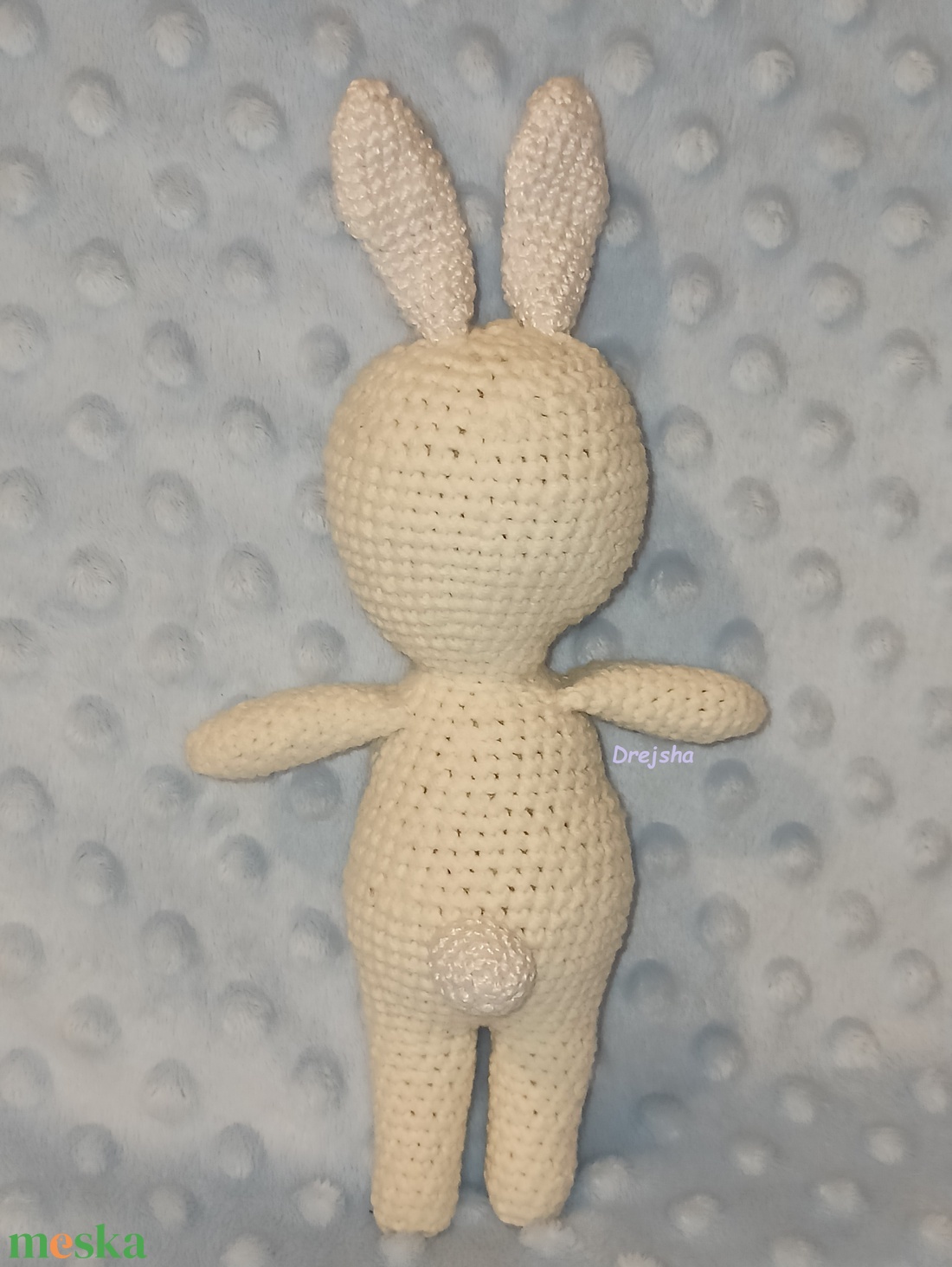 Fehér kisnyuszi - játék & sport - plüssállat & játékfigura - nyuszi - Meska.hu