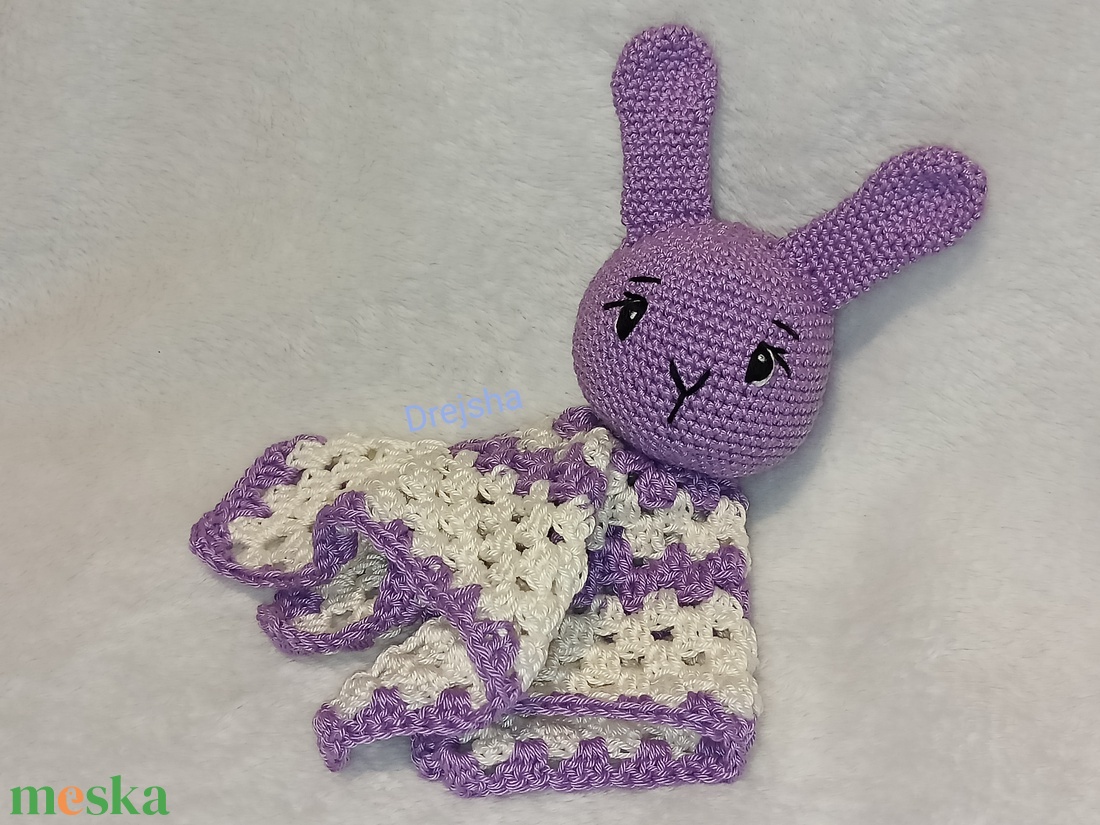 Nyuszi szundikendő - baba - mama - baba játékok - szundikendő, alvóka - Meska.hu