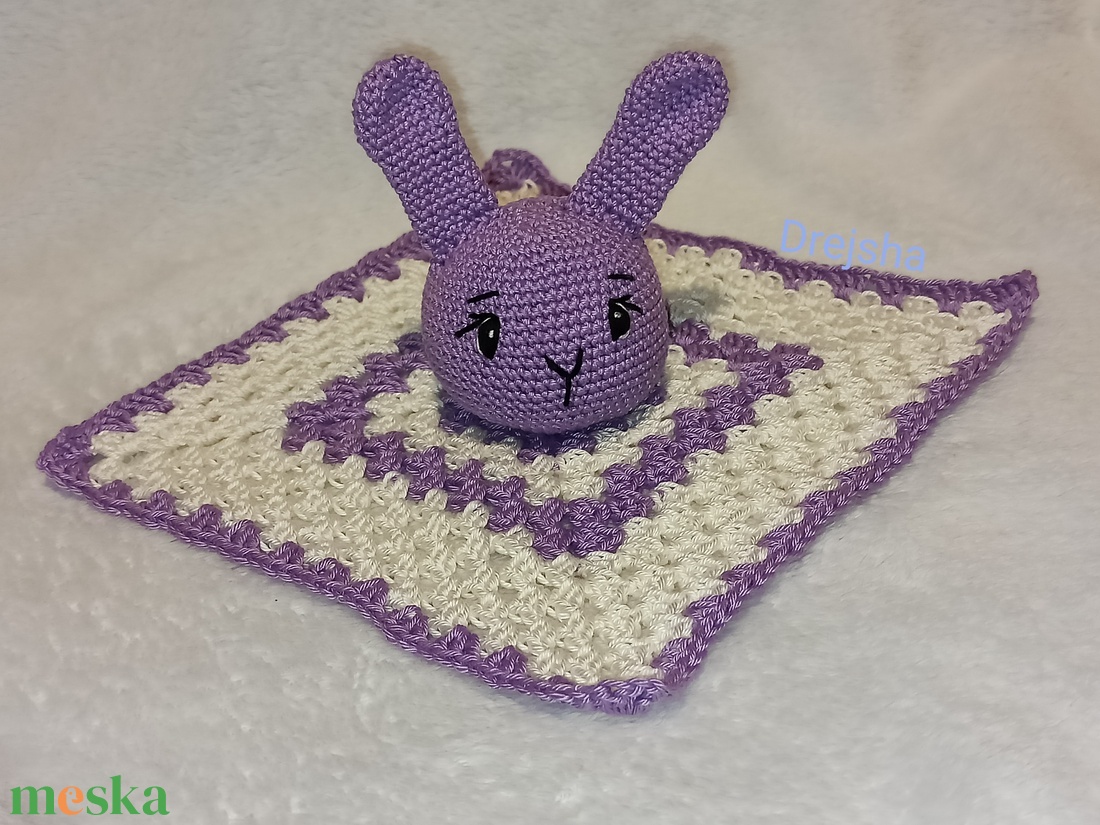 Nyuszi szundikendő - baba - mama - baba játékok - szundikendő, alvóka - Meska.hu