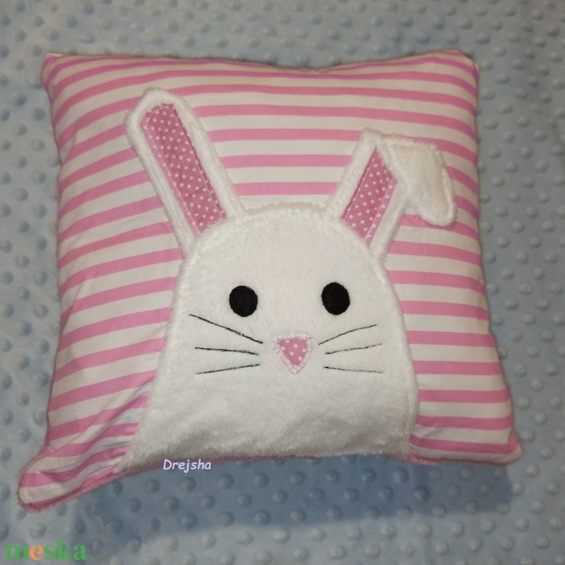 Nyuszis párna - baba - mama - babaszoba dekoráció - gyerek díszpárna - Meska.hu