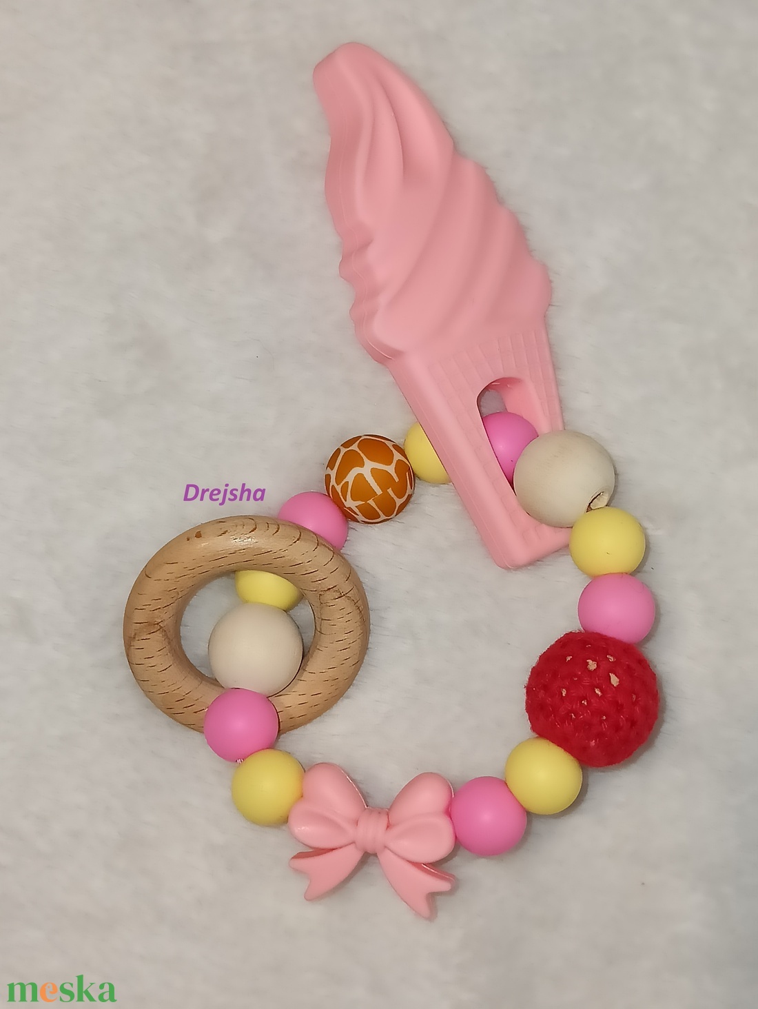 Lányos marokrágcsa - baba - mama - baba játékok - rágcsalánc - Meska.hu