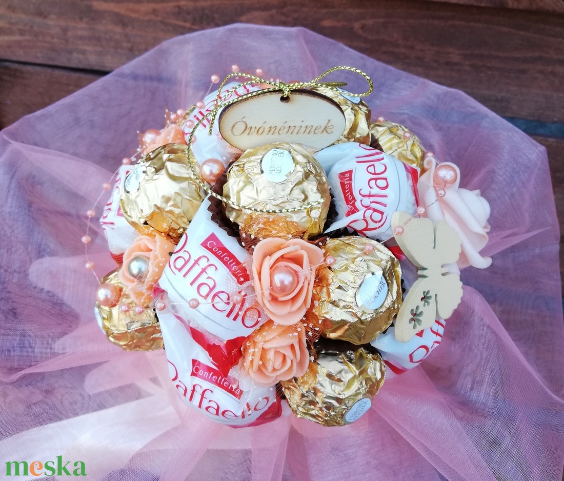  Csokicsokor ovónéninek,dadusnak. - otthon & életmód - dekoráció - virágdísz és tartó - csokor & virágdísz - Meska.hu