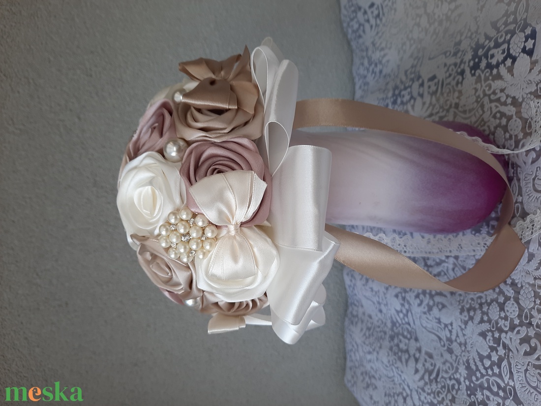 Rose gold,ekrü,púder színű örökcsokor - esküvő - menyasszonyi- és dobócsokor - Meska.hu Rose gold,ekrü,púder színű örökcsokor - esküvő - menyasszonyi- és dobócsokor - Meska.hu