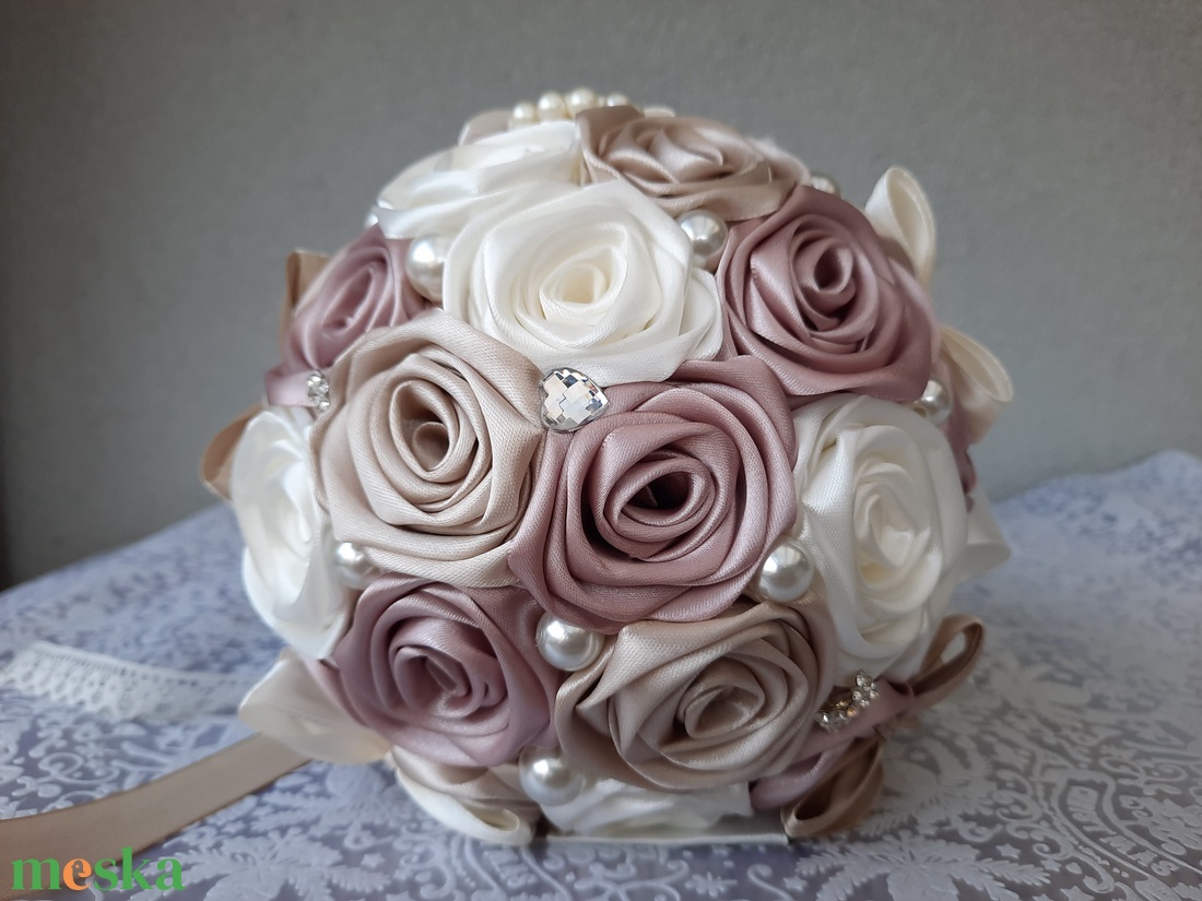Rose gold,ekrü,púder színű örökcsokor - esküvő - menyasszonyi- és dobócsokor - Meska.hu Rose gold,ekrü,púder színű örökcsokor - esküvő - menyasszonyi- és dobócsokor - Meska.hu