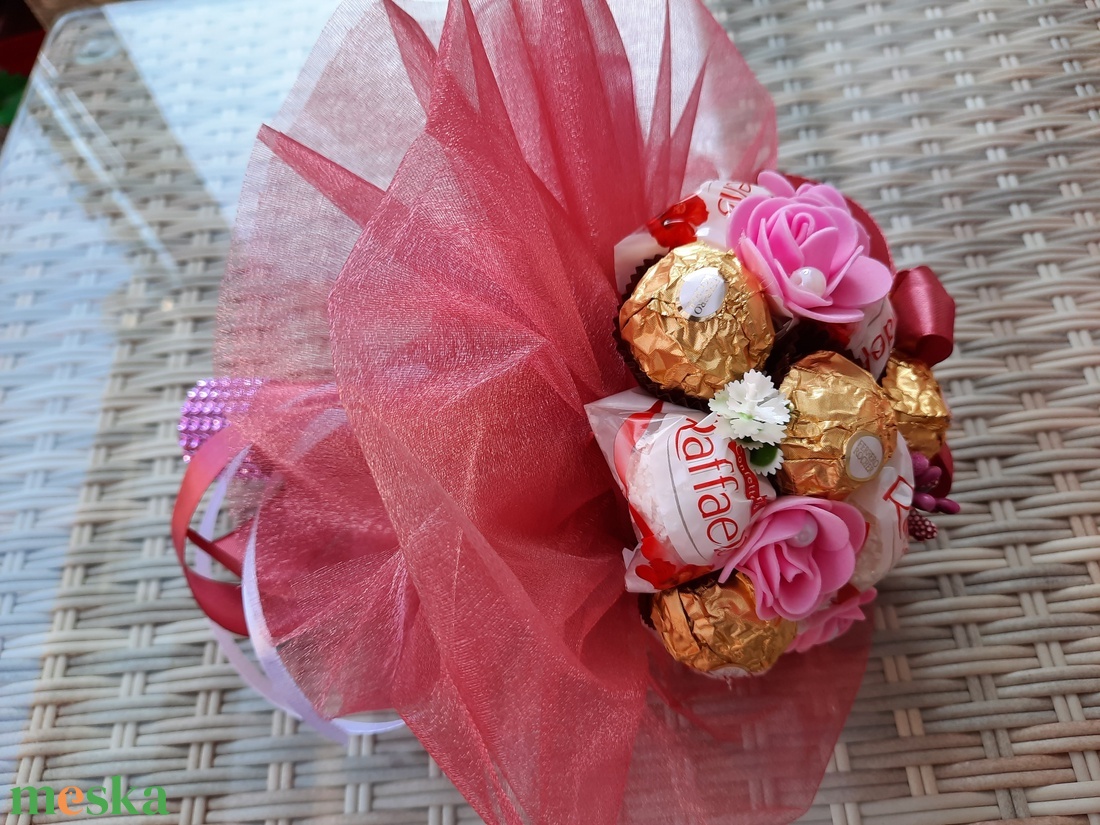 Csokicsokor Raffaello, Ferrero Rocher  - otthon & életmód - dekoráció - virágdísz és tartó - csokor & virágdísz - Meska.hu