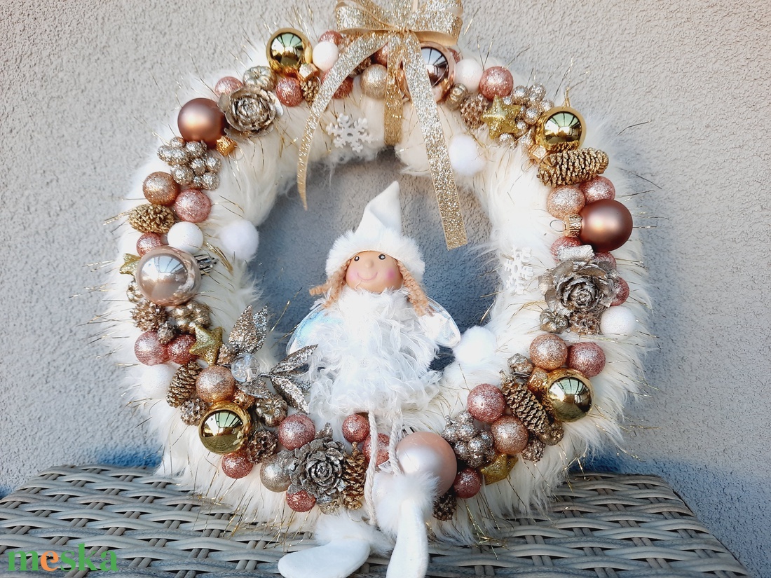  Karácsonyi ajtódísz - karácsony - karácsonyi lakásdekoráció - karácsonyi manók, figurák - Meska.hu