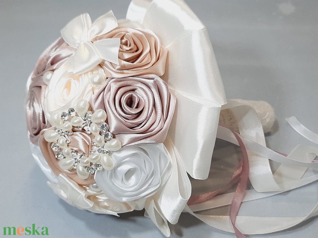 Rose gold,ekrü,púder színű örökcsokor - esküvő - menyasszonyi- és dobócsokor - Meska.hu Rose gold,ekrü,púder színű örökcsokor - esküvő - menyasszonyi- és dobócsokor - Meska.hu