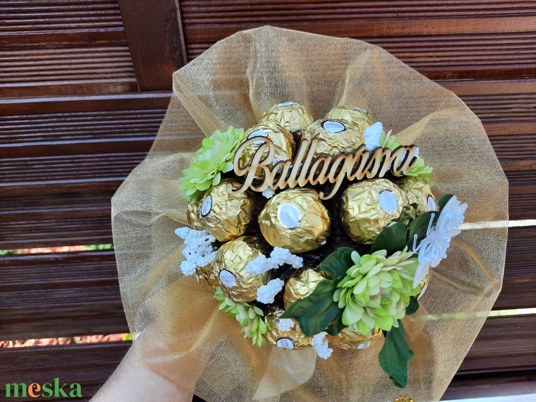 Rocher csokor ballagásra - otthon & életmód - dekoráció - virágdísz és tartó - csokor & virágdísz - Meska.hu Rocher csokor ballagásra - otthon & életmód - dekoráció - virágdísz és tartó - csokor & virágdísz - Meska.hu