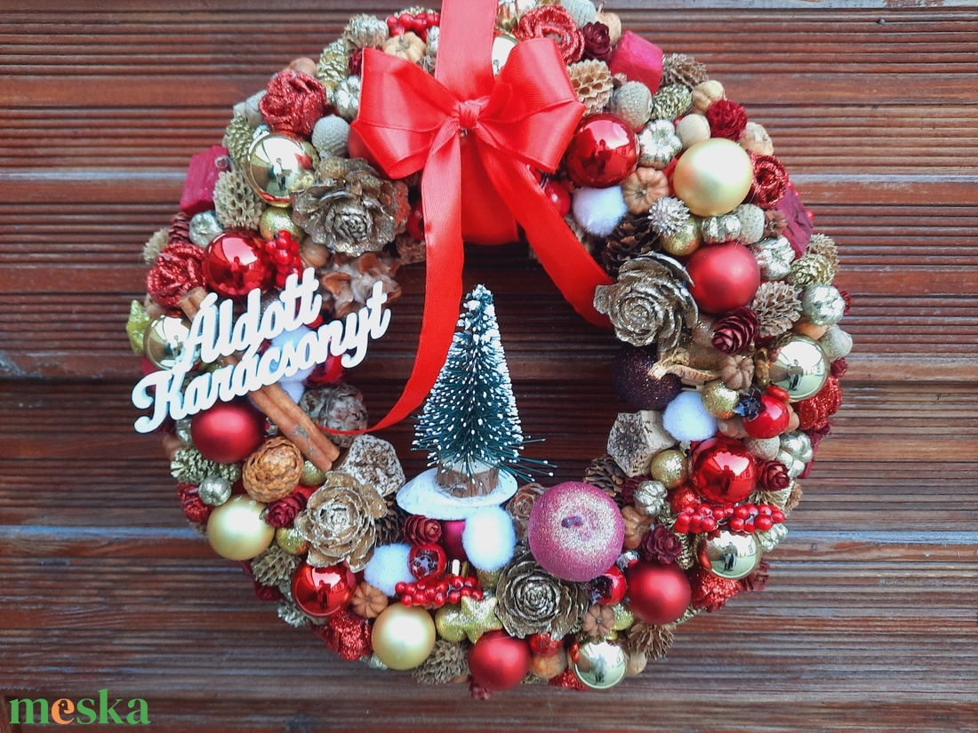  Karácsonyi ajtódísz  - karácsony - karácsonyi lakásdekoráció - karácsonyi manók, figurák - Meska.hu