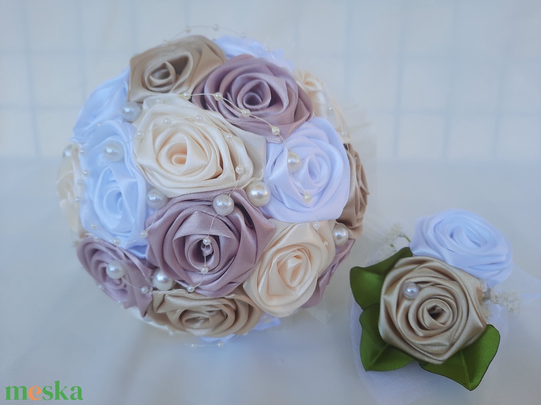 Rose gold,ekrü,fehér,arany színű örökcsokor - esküvő - menyasszonyi- és dobócsokor - Meska.hu Rose gold,ekrü,fehér,arany színű örökcsokor - esküvő - menyasszonyi- és dobócsokor - Meska.hu