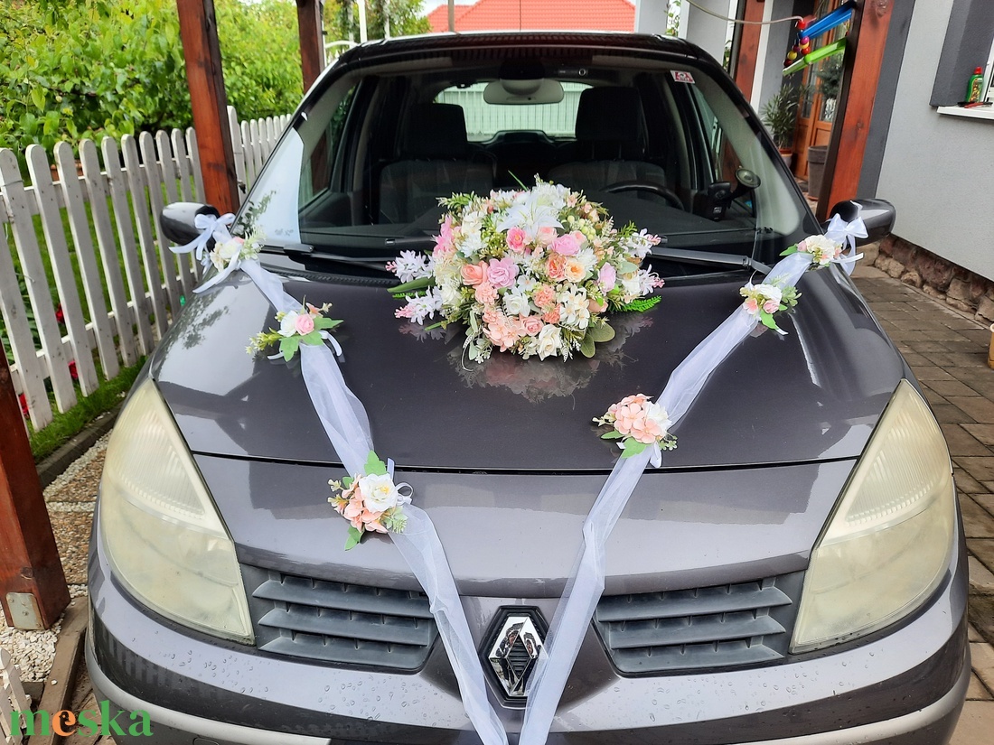 Autódísz esküvőre - esküvő - esküvői szett - Meska.hu