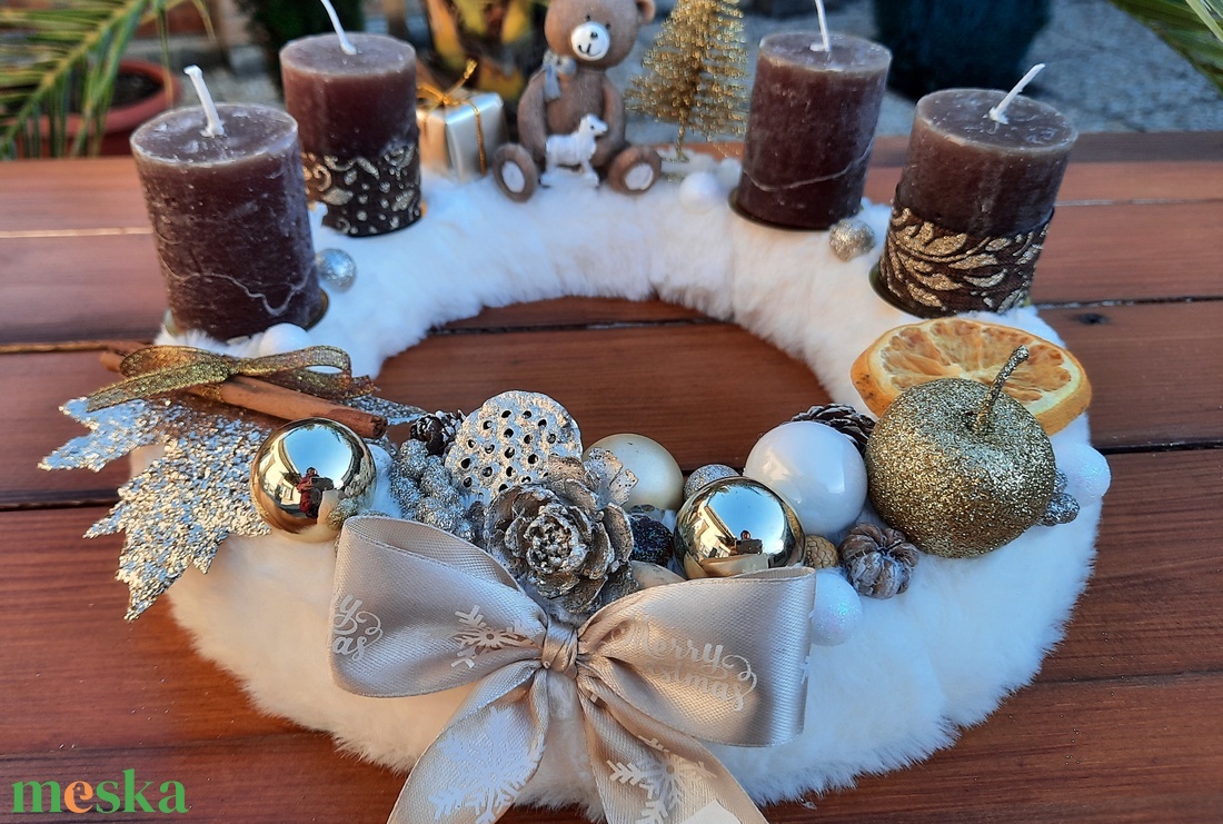 Macis adventi koszorú - karácsony - karácsonyi lakásdekoráció - ünnepi asztaldekoráció - Meska.hu Macis adventi koszorú - karácsony - karácsonyi lakásdekoráció - ünnepi asztaldekoráció - Meska.hu