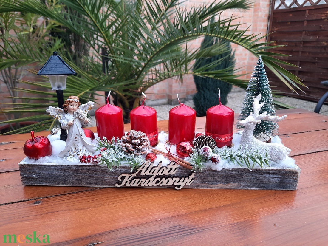 Karácsonyi asztaldísz világító kandelláberrel - otthon & életmód - dekoráció - asztal és polc dekoráció - asztaldísz - Meska.hu Karácsonyi asztaldísz világító kandelláberrel - otthon & életmód - dekoráció - asztal és polc dekoráció - asztaldísz - Meska.hu