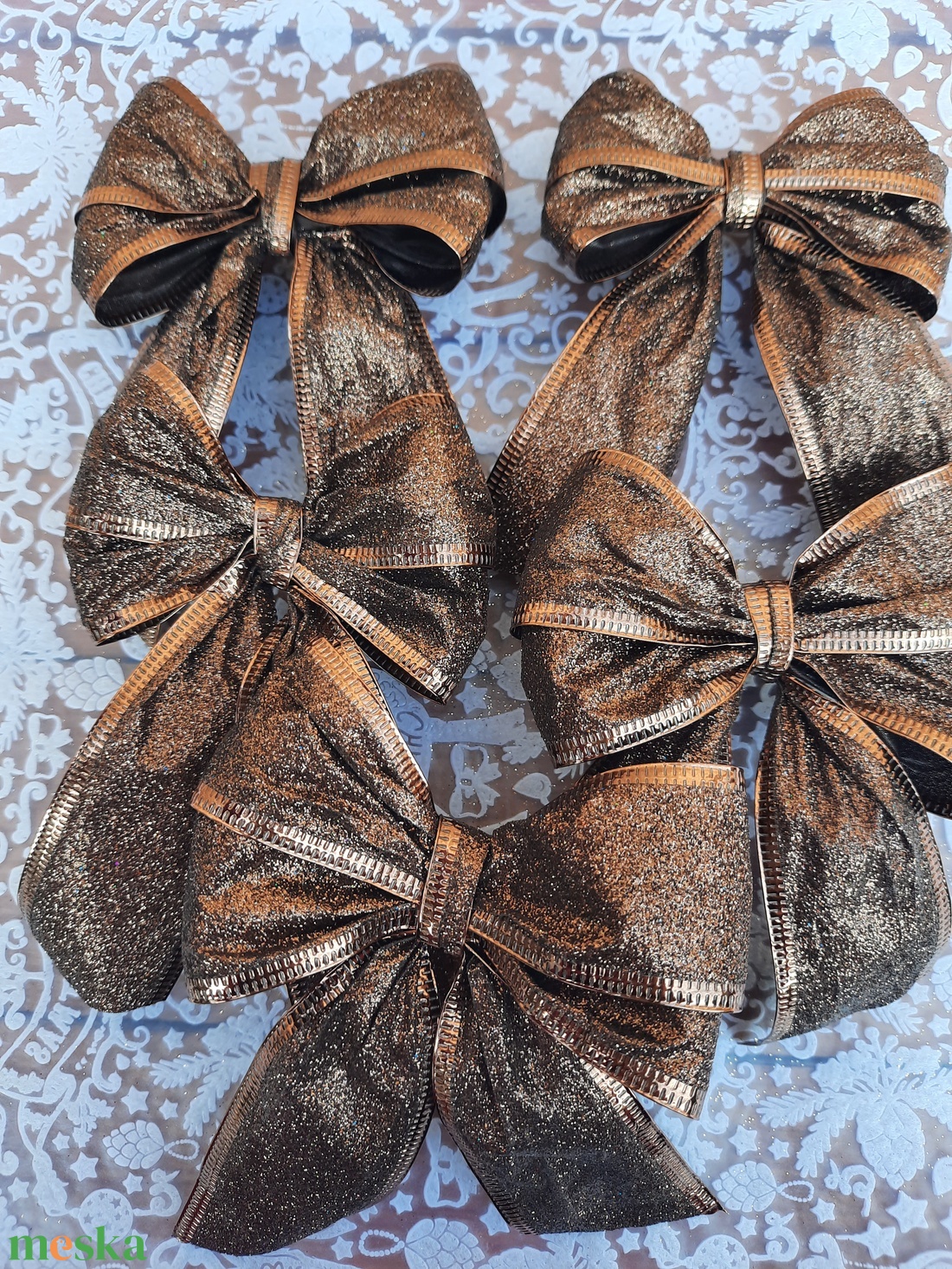 Karácsonyi masni  5db - karácsony - karácsonyi lakásdekoráció - karácsonyfadíszek - Meska.hu