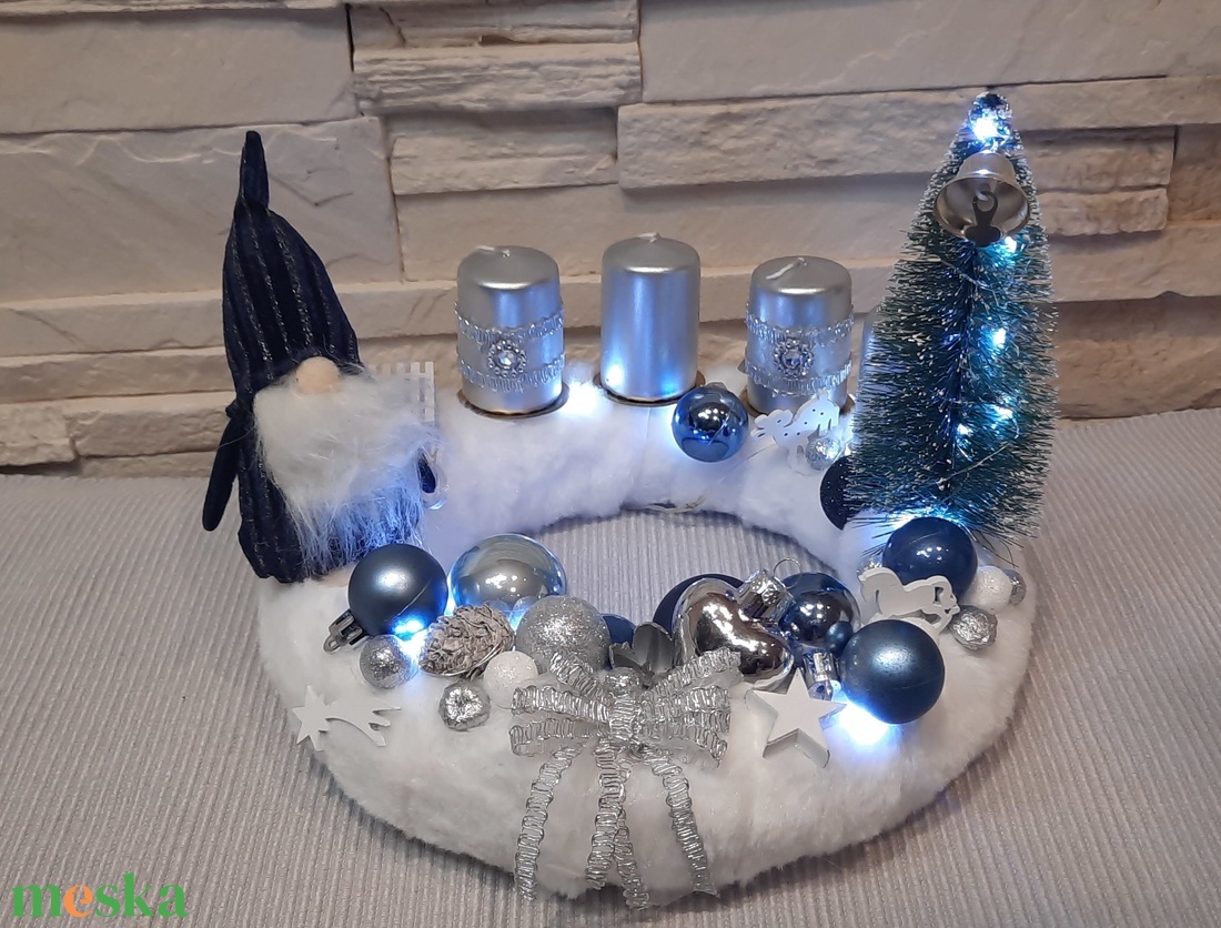 Hóemberes adventi koszorú  - karácsony - adventi díszek - adventi koszorú - Meska.hu