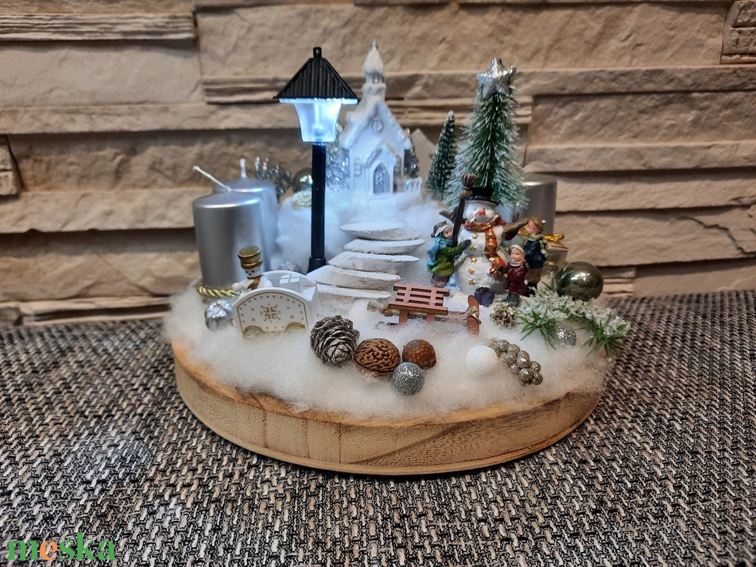 Téli életkép adventi asztaldísz - karácsony - adventi díszek - adventi asztaldísz - Meska.hu Téli életkép adventi asztaldísz - karácsony - adventi díszek - adventi asztaldísz - Meska.hu
