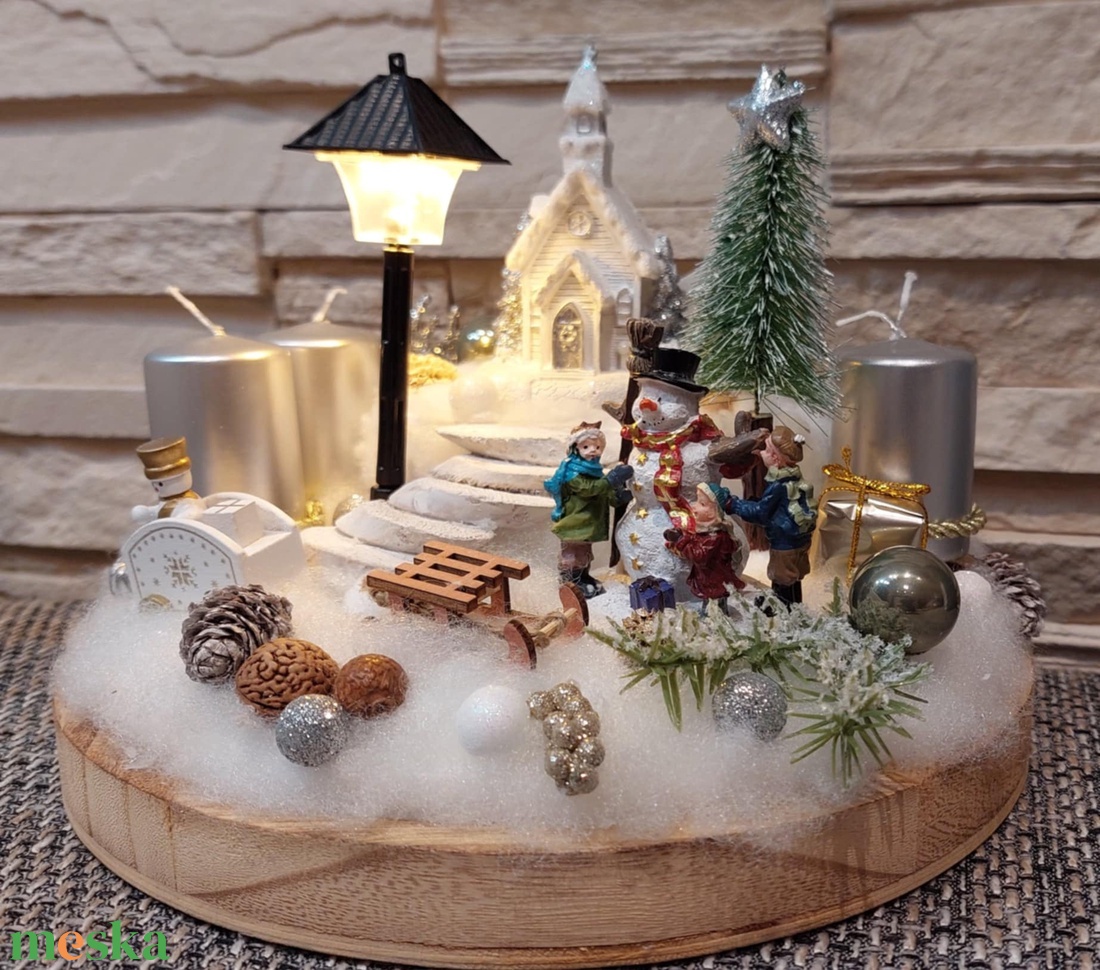 Téli életkép adventi asztaldísz - karácsony - adventi díszek - adventi asztaldísz - Meska.hu Téli életkép adventi asztaldísz - karácsony - adventi díszek - adventi asztaldísz - Meska.hu