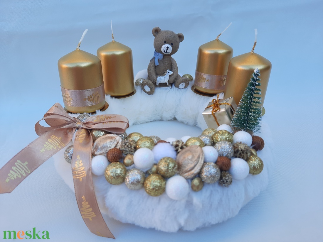 Macis adventi koszorú - karácsony - adventi díszek - adventi koszorú - Meska.hu Macis adventi koszorú - karácsony - adventi díszek - adventi koszorú - Meska.hu