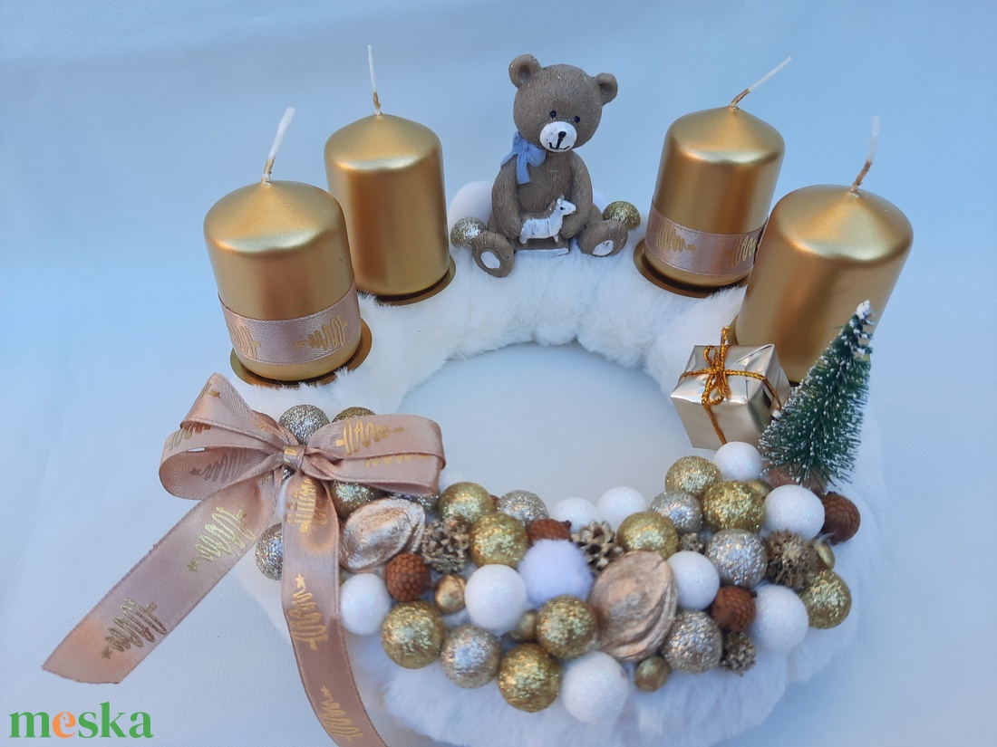 Macis adventi koszorú - karácsony - adventi díszek - adventi koszorú - Meska.hu Macis adventi koszorú - karácsony - adventi díszek - adventi koszorú - Meska.hu