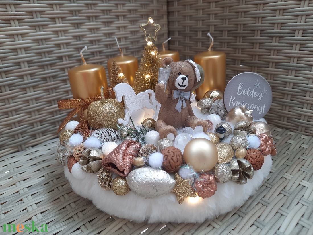 Macis adventi koszorú világító ledsorral - karácsony - adventi díszek - adventi koszorú - Meska.hu Macis adventi koszorú világító ledsorral - karácsony - adventi díszek - adventi koszorú - Meska.hu