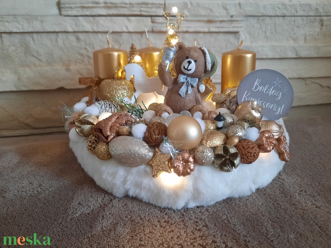 Macis adventi koszorú világító ledsorral - karácsony - adventi díszek - adventi koszorú - Meska.hu Macis adventi koszorú világító ledsorral - karácsony - adventi díszek - adventi koszorú - Meska.hu