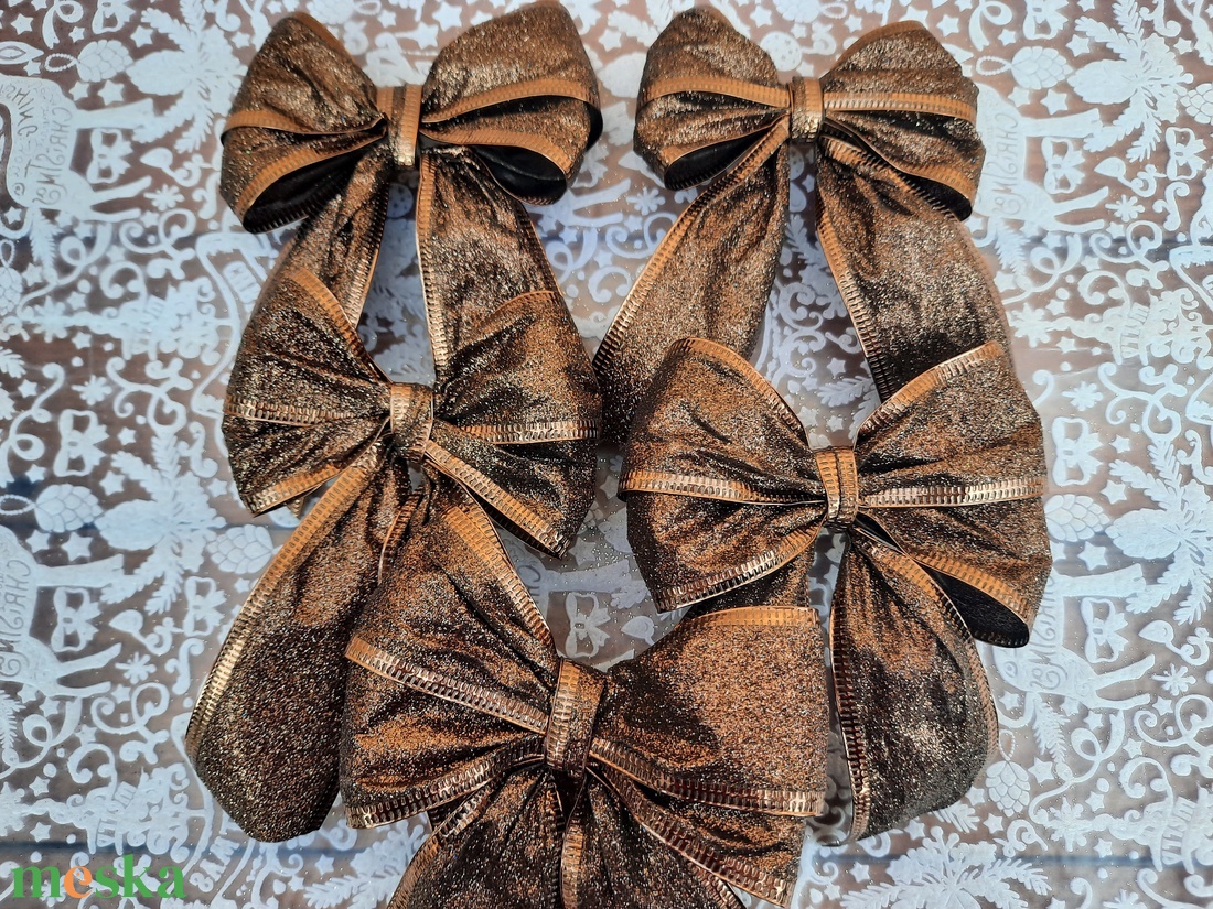 Karácsonyi masni  5db - karácsony - karácsonyi lakásdekoráció - karácsonyfadíszek - Meska.hu