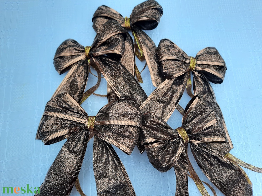 Karácsonyi masni  5db - karácsony - karácsonyi lakásdekoráció - karácsonyfadíszek - Meska.hu