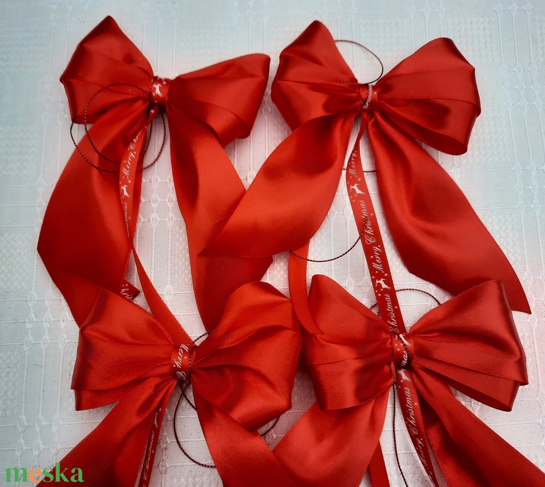 Karácsonyi masni - karácsony - karácsonyi lakásdekoráció - karácsonyfadíszek - Meska.hu