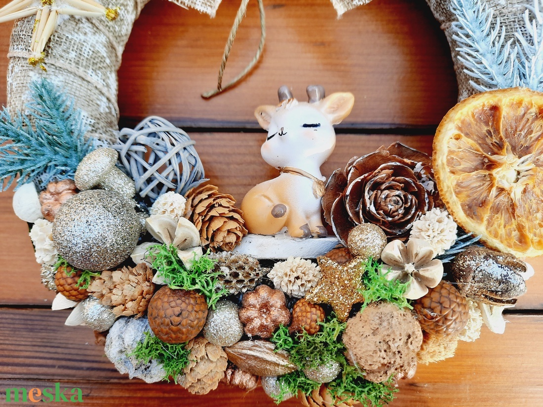 Karácsonyi ajtódísz - karácsony - karácsonyi lakásdekoráció - karácsonyi manók, figurák - Meska.hu