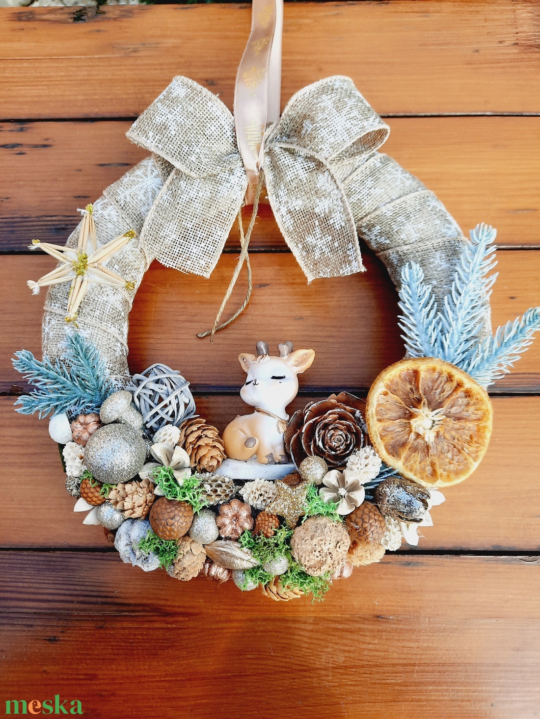 Karácsonyi ajtódísz - karácsony - karácsonyi lakásdekoráció - karácsonyi manók, figurák - Meska.hu