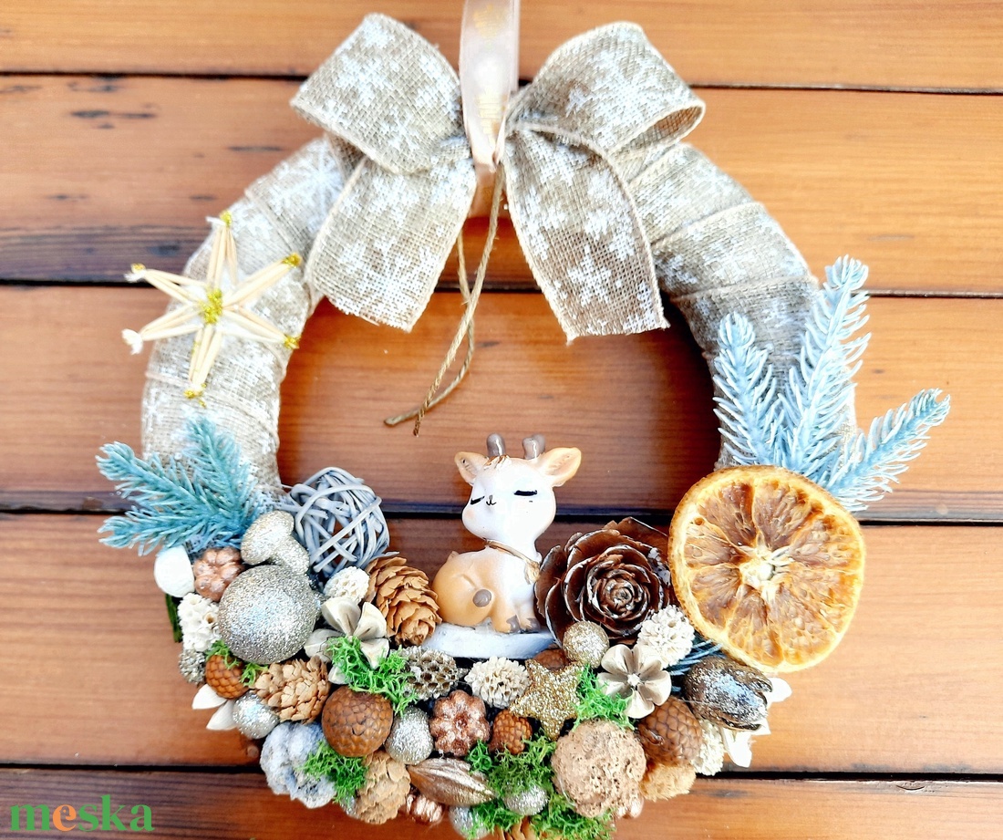 Karácsonyi ajtódísz - karácsony - karácsonyi lakásdekoráció - karácsonyi manók, figurák - Meska.hu